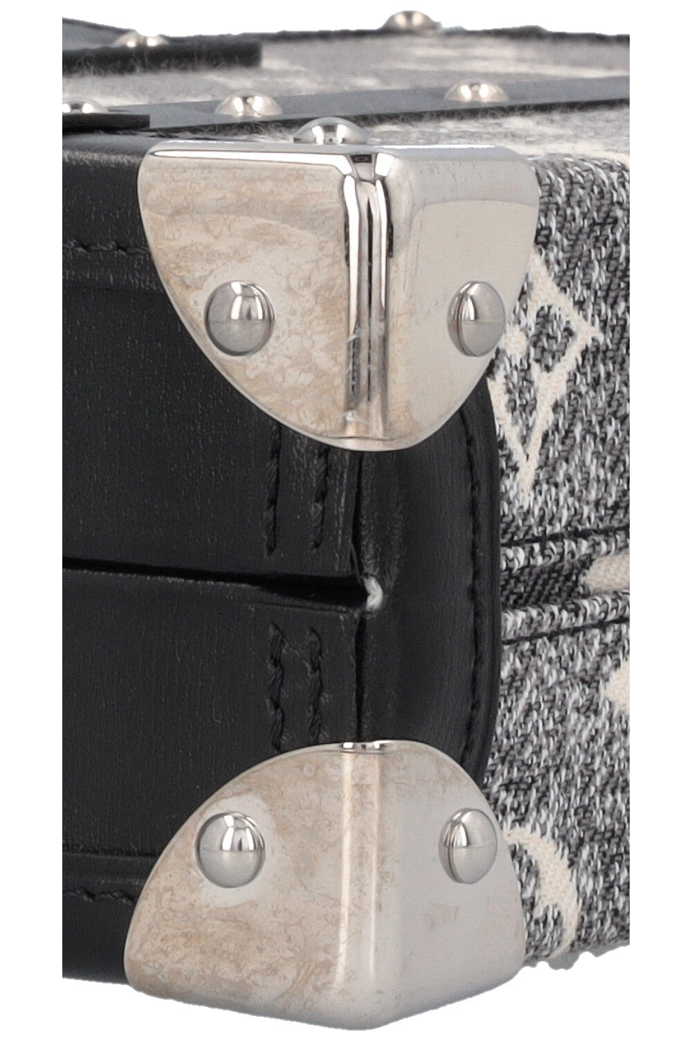 LOUIS VUITTON Petite Malle Jacquard Denim Grey