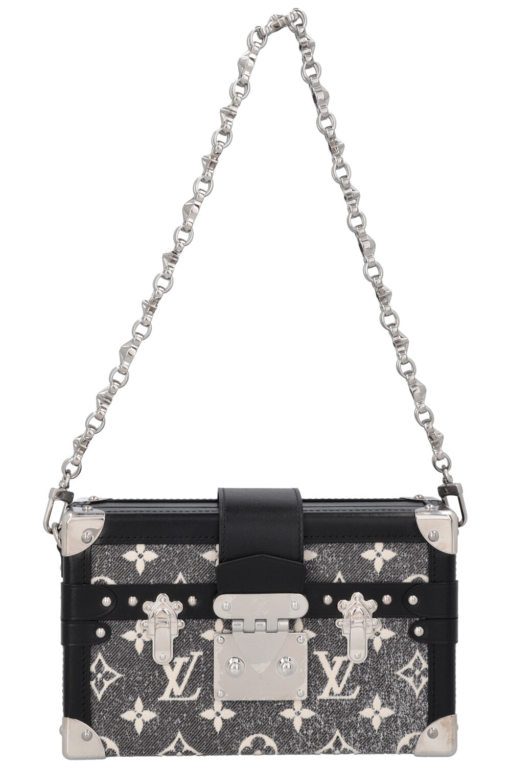 LOUIS VUITTON Petite Malle Jacquard Denim Grey