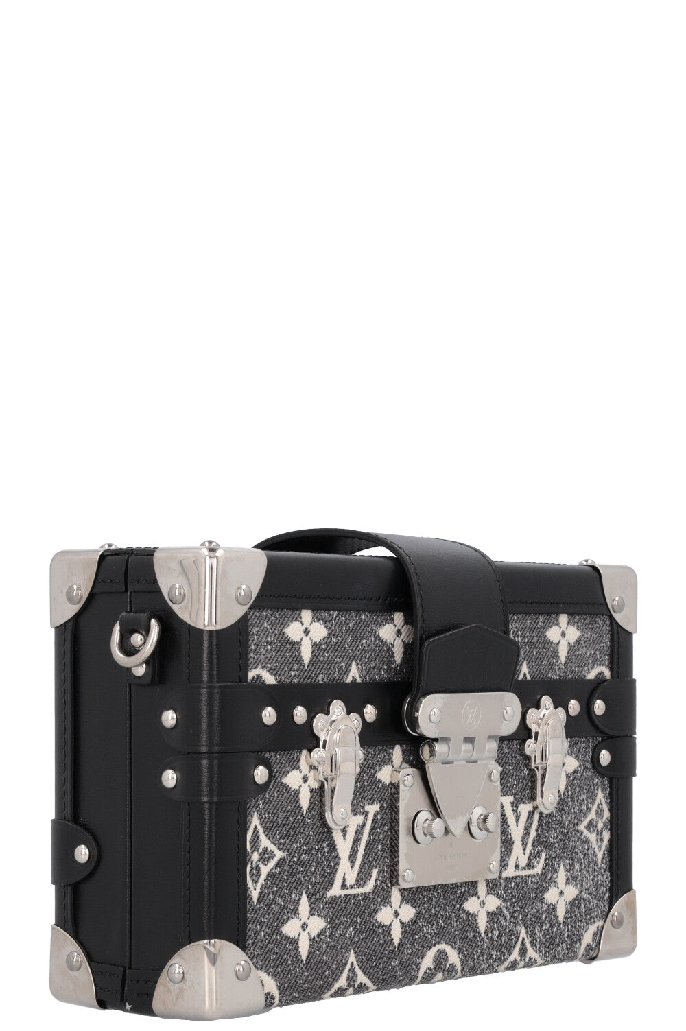 LOUIS VUITTON Petite Malle Jacquard Denim Grey