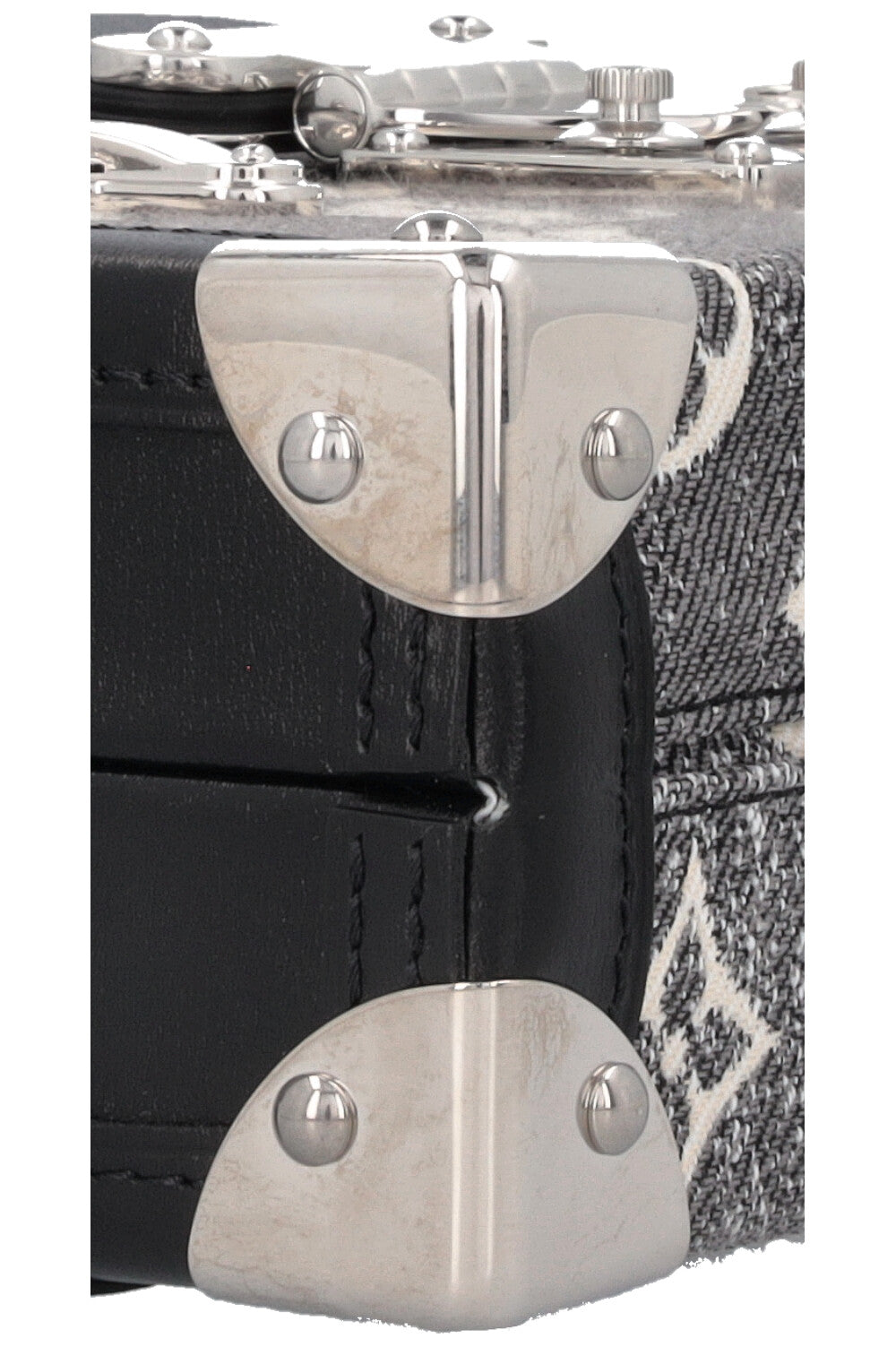 LOUIS VUITTON Petite Malle Jacquard Denim Grey