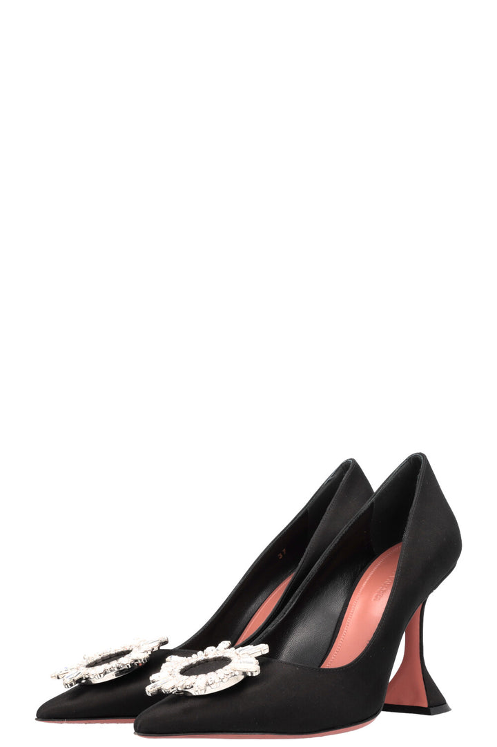 AMINA MUADDI Begum Heels Satin Black