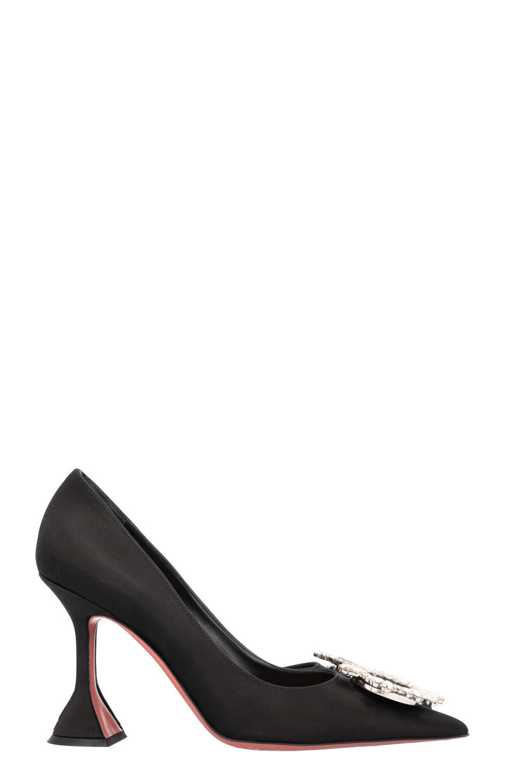 AMINA MUADDI Begum Heels Satin Black