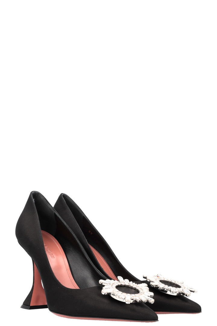 AMINA MUADDI Begum Heels Satin Black