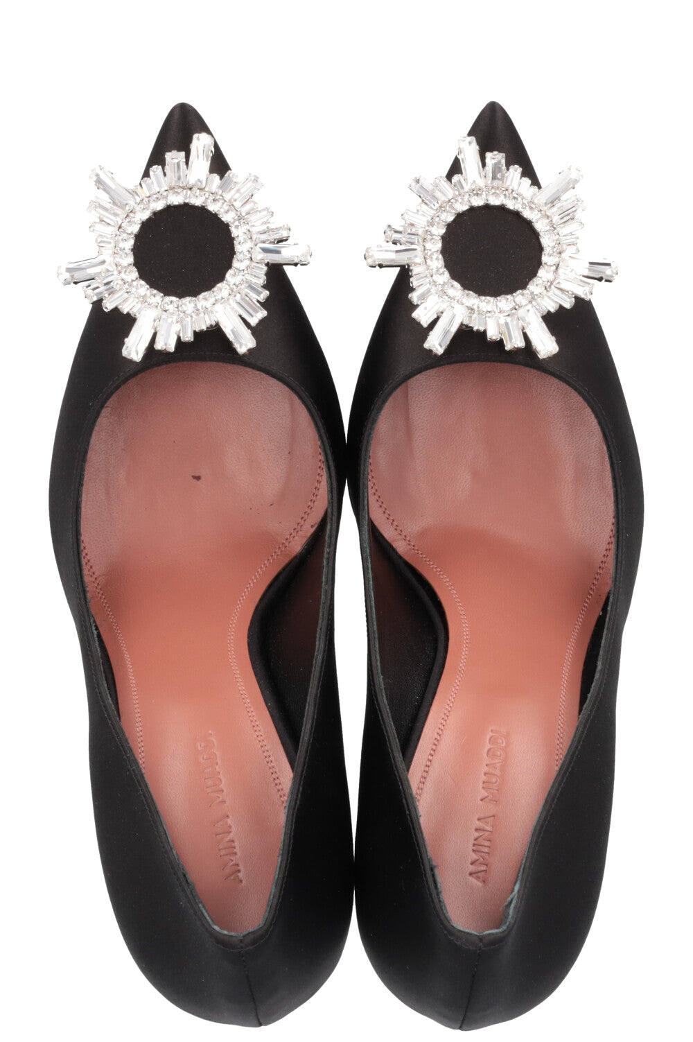 AMINA MUADDI Begum Heels Satin Black