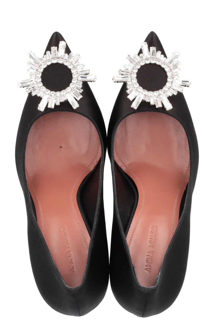 AMINA MUADDI Begum Heels Satin Black