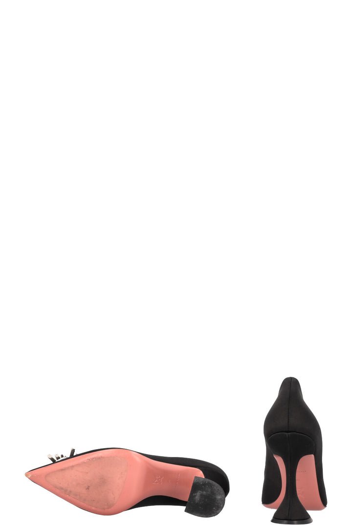 AMINA MUADDI Begum Heels Satin Black