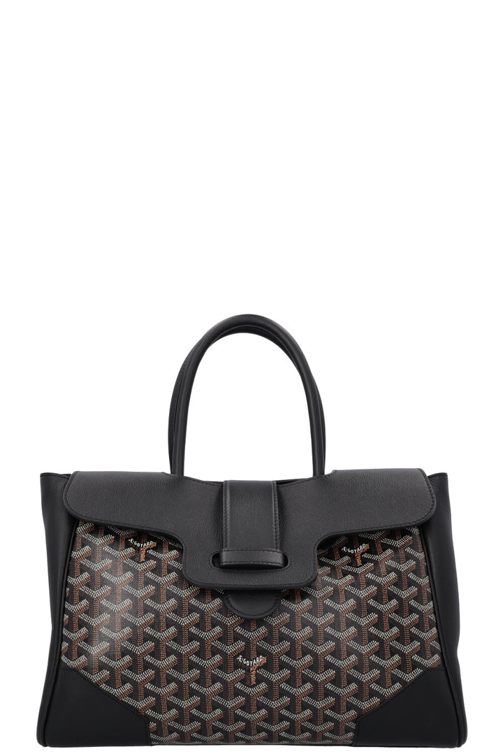 GOYARD Saigon Tote Bag MM Goyardine Noir