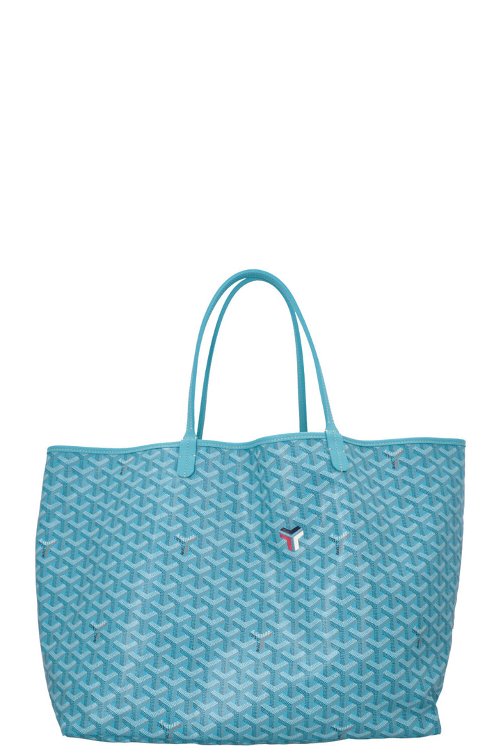 GOYARD Saint Louis GM Goyardine Turquoise w Balise Towel