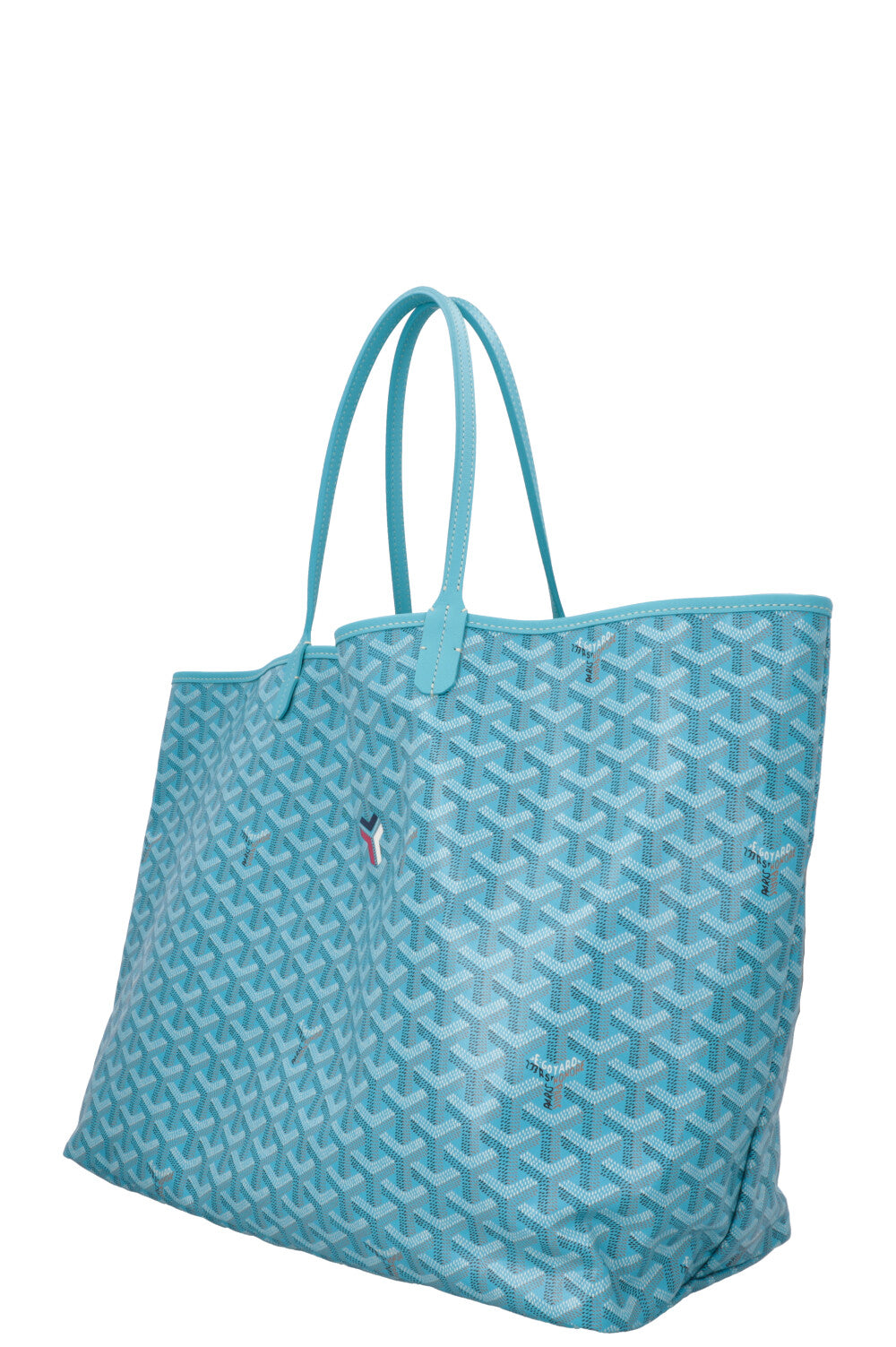 GOYARD Saint Louis GM Goyardine Turquoise w Balise Towel