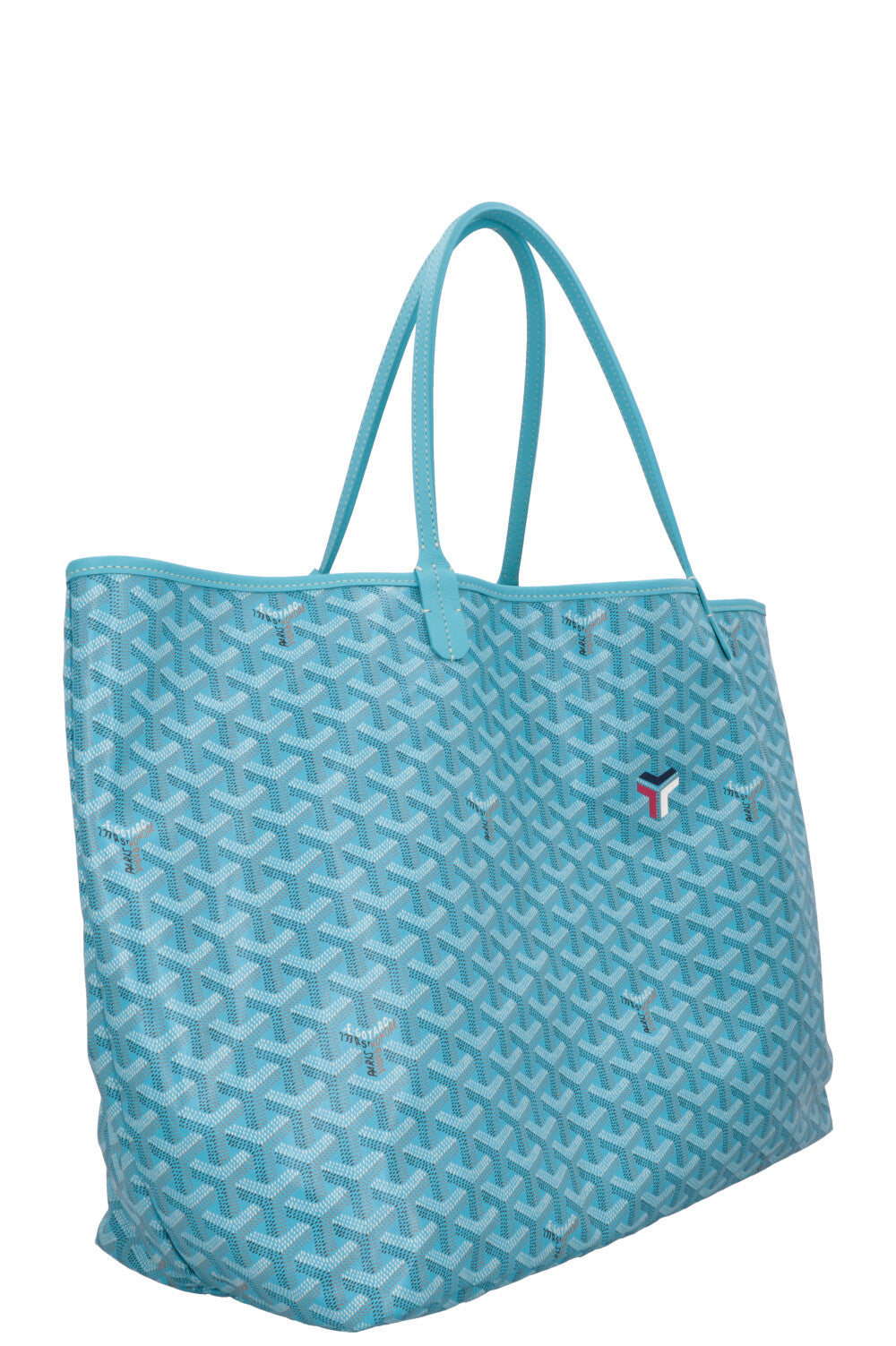 GOYARD Saint Louis GM Goyardine Turquoise w Balise Towel
