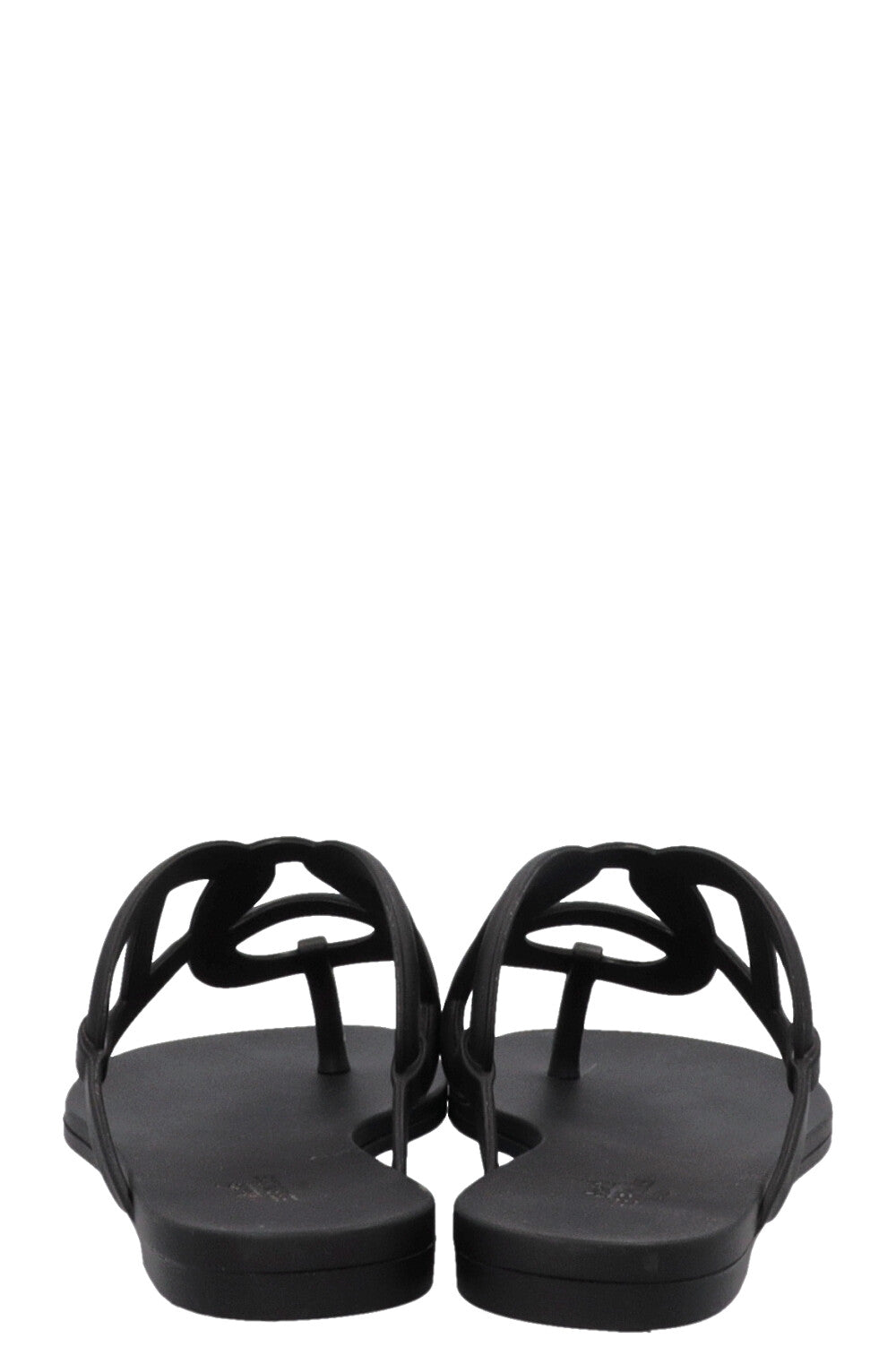 HERMÈS Chain D'Ancre Slippers Jelly Black
