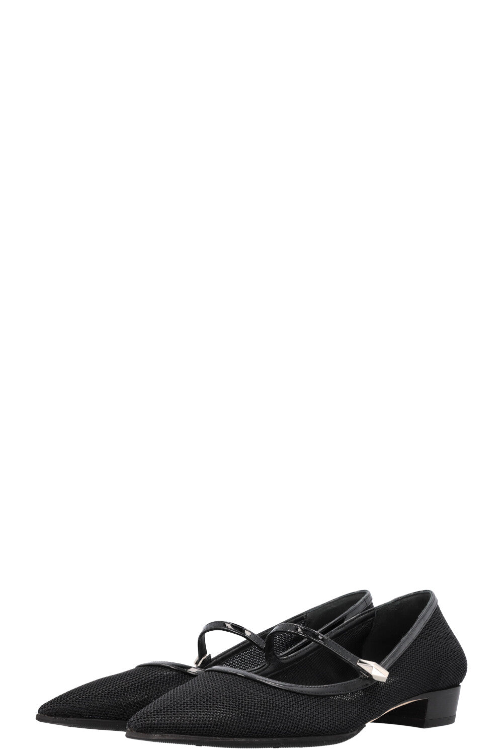 JIMMY CHOO Carolyn Ballet Flats Mesh Black