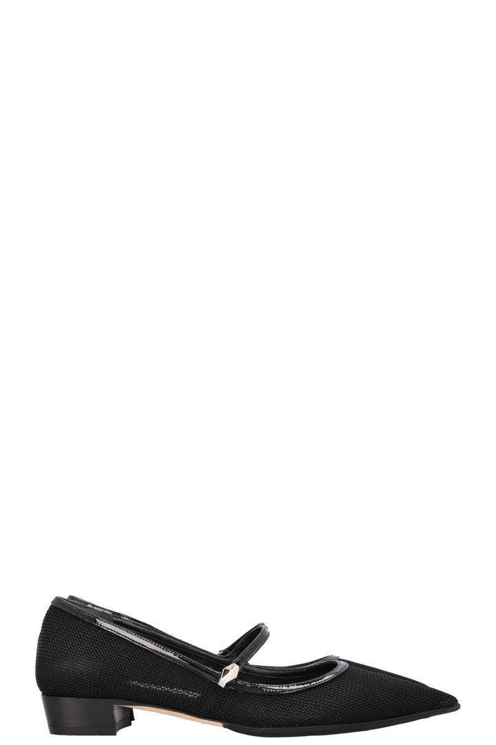 JIMMY CHOO Carolyn Ballet Flats Mesh Black