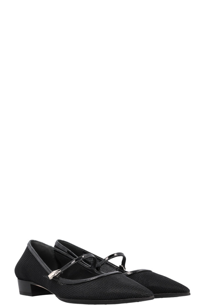 JIMMY CHOO Carolyn Ballet Flats Mesh Black