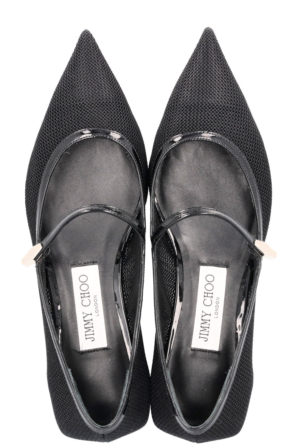 JIMMY CHOO Carolyn Ballet Flats Mesh Black