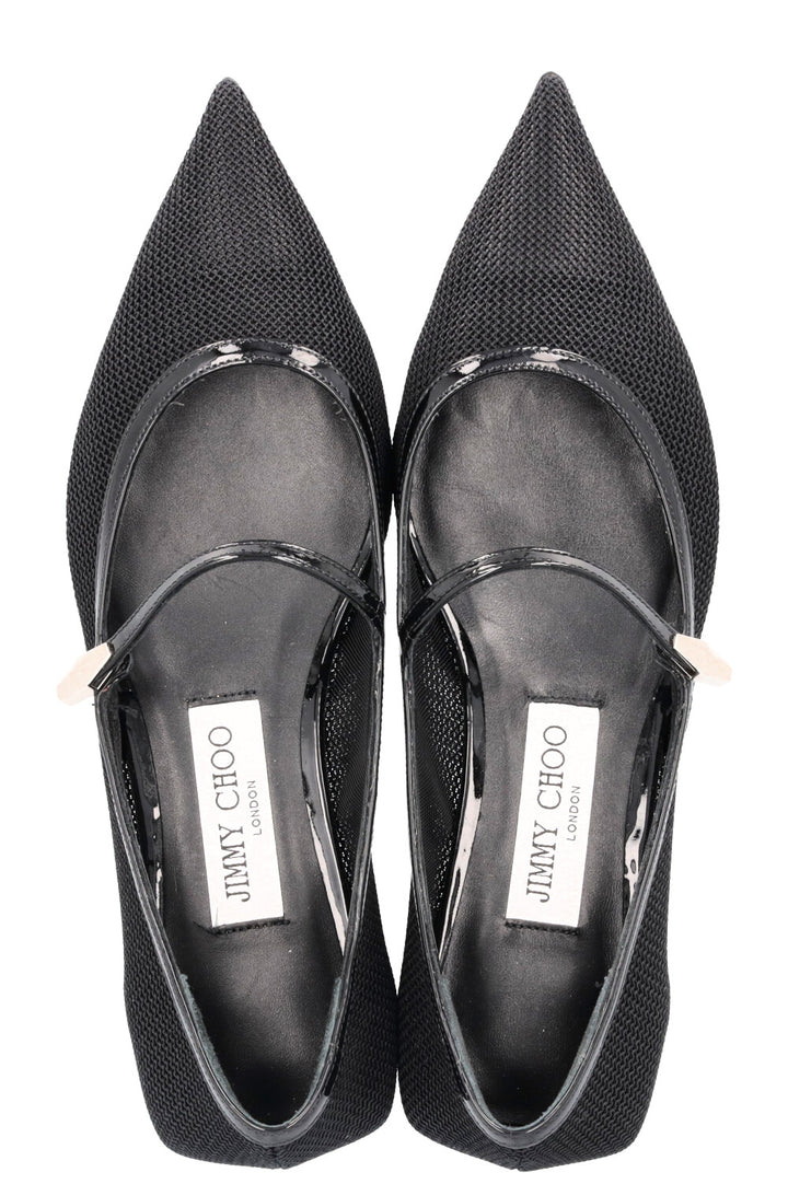 JIMMY CHOO Carolyn Ballet Flats Mesh Black
