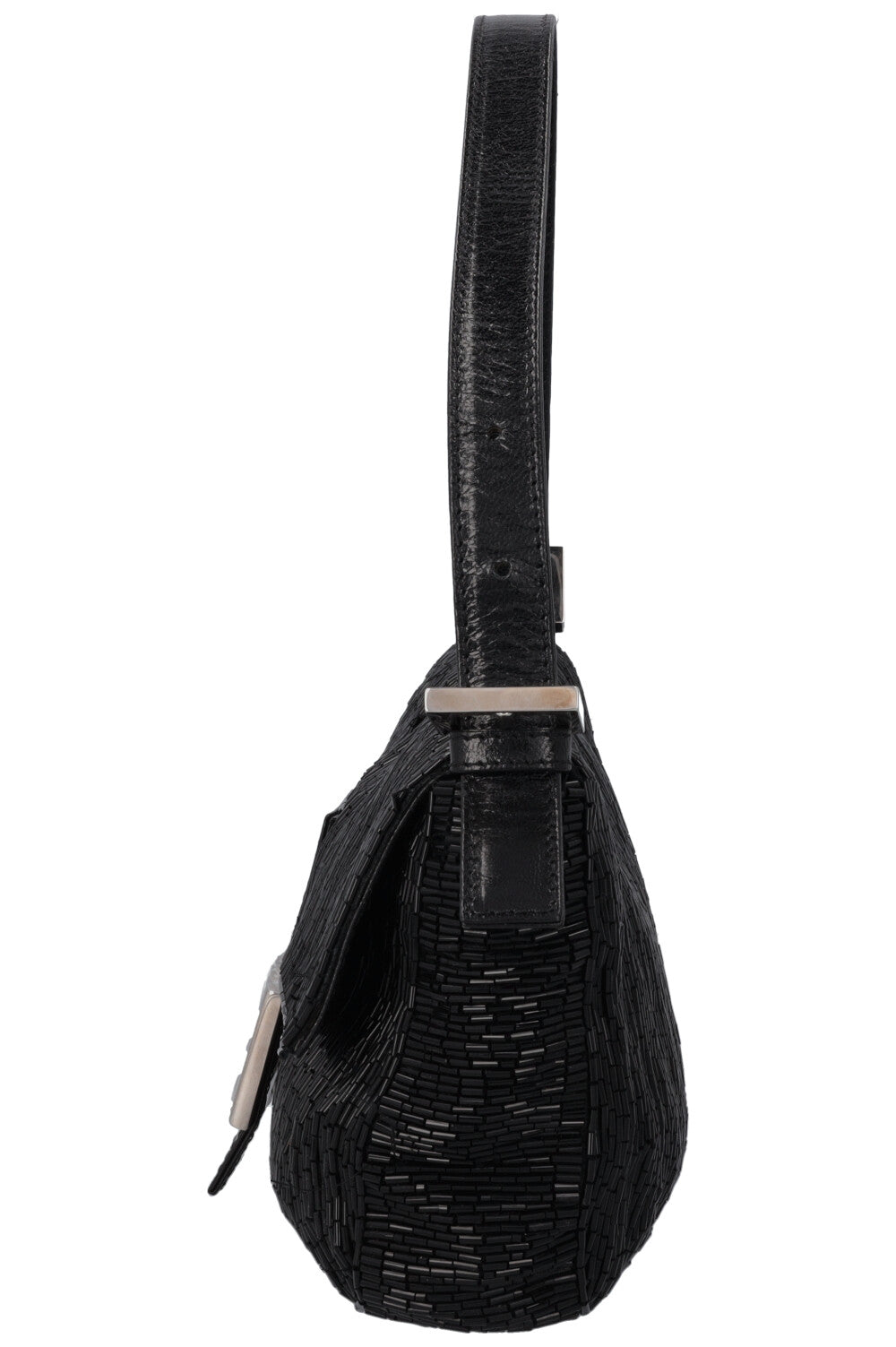 FENDI Sequin Baguette Shoulder Bag Black