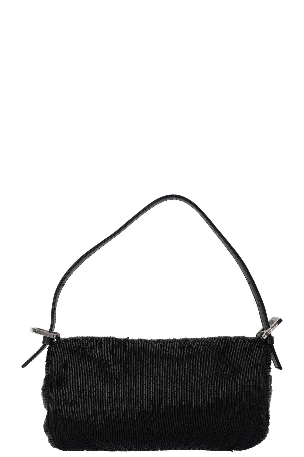 FENDI Sequin Baguette Shoulder Bag Black