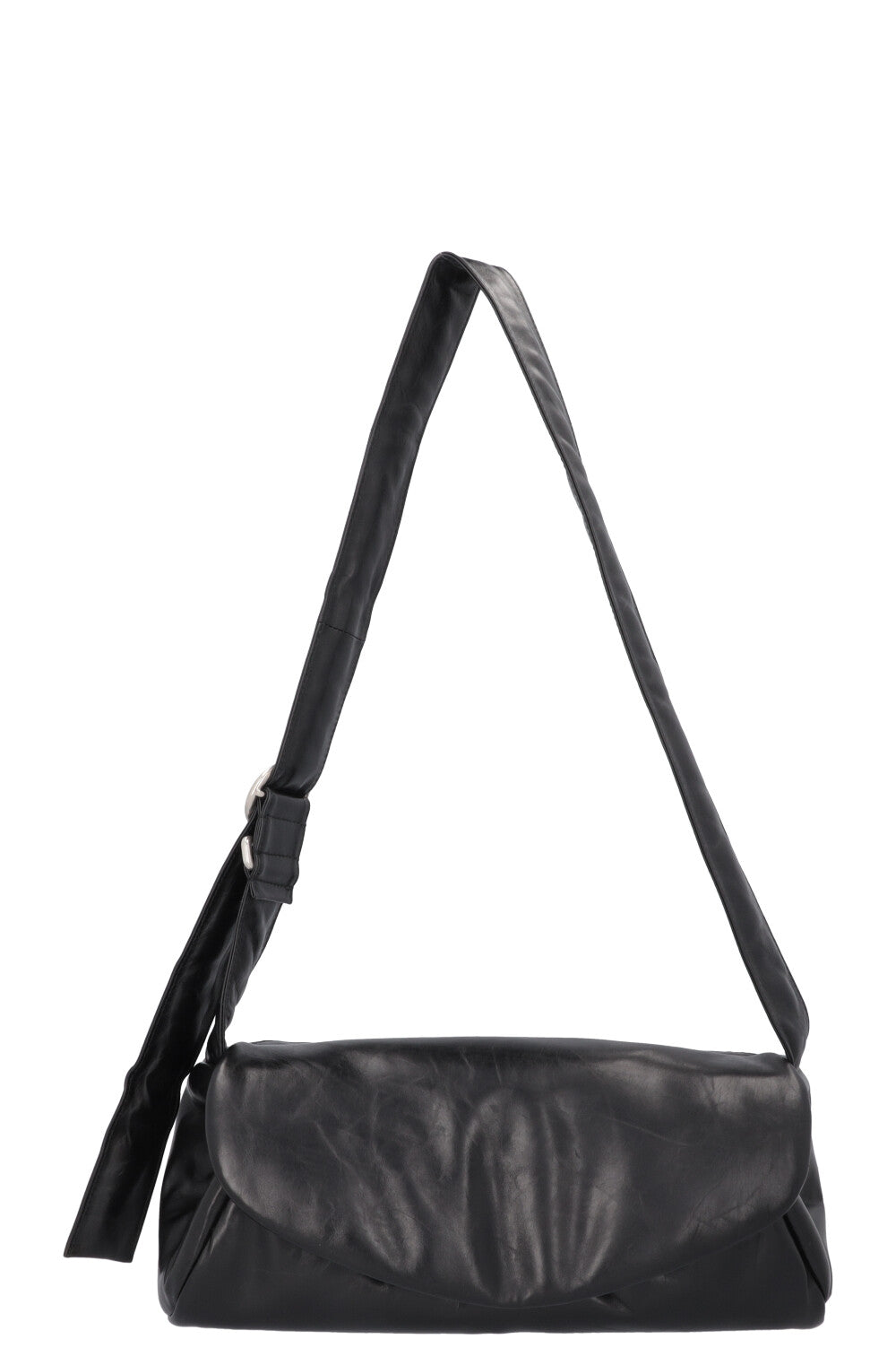 JIL SANDER Cannolo Grande Shoulder Bag Leather Black