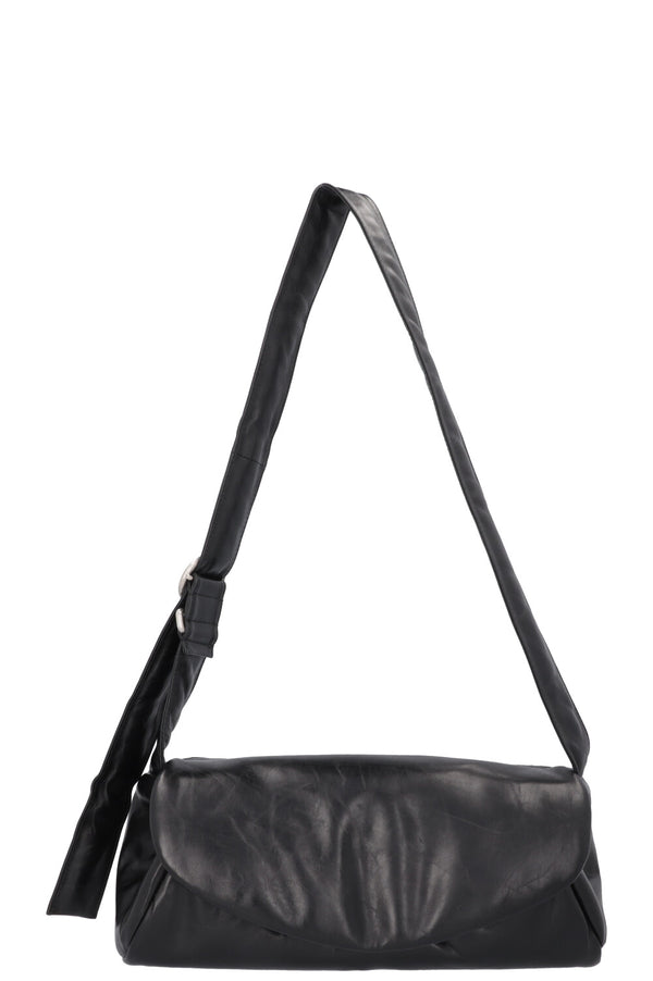 JIL SANDER Cannolo Grande Shoulder Bag Leather Black