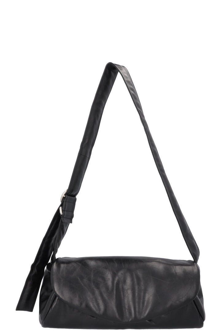 JIL SANDER Cannolo Grande Shoulder Bag Leather Black