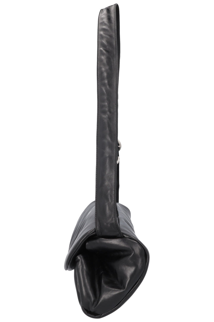 JIL SANDER Cannolo Grande Shoulder Bag Leather Black