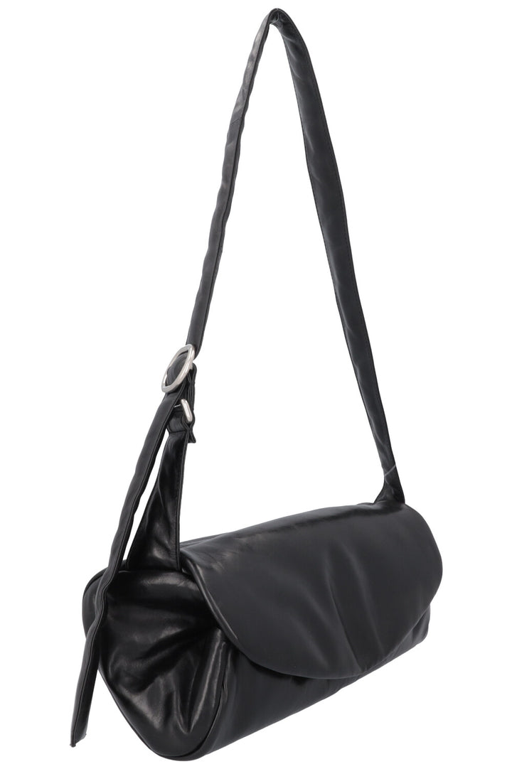 JIL SANDER Cannolo Grande Shoulder Bag Leather Black