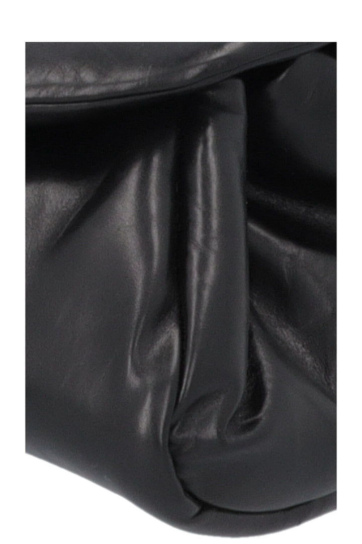 JIL SANDER Cannolo Grande Shoulder Bag Leather Black