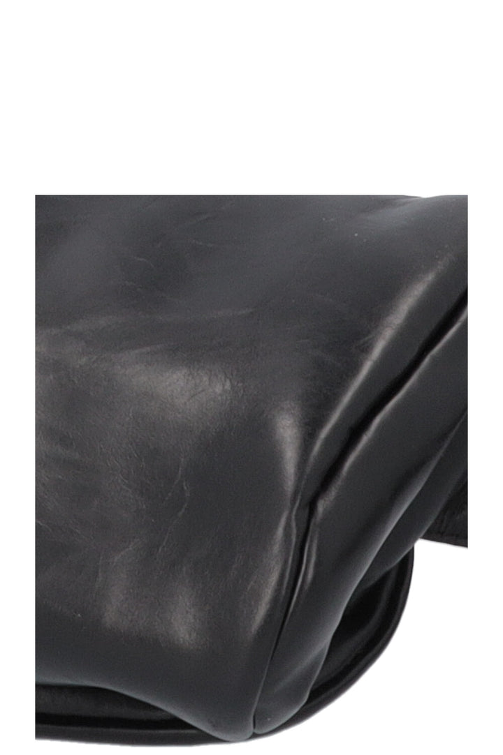 JIL SANDER Cannolo Grande Shoulder Bag Leather Black