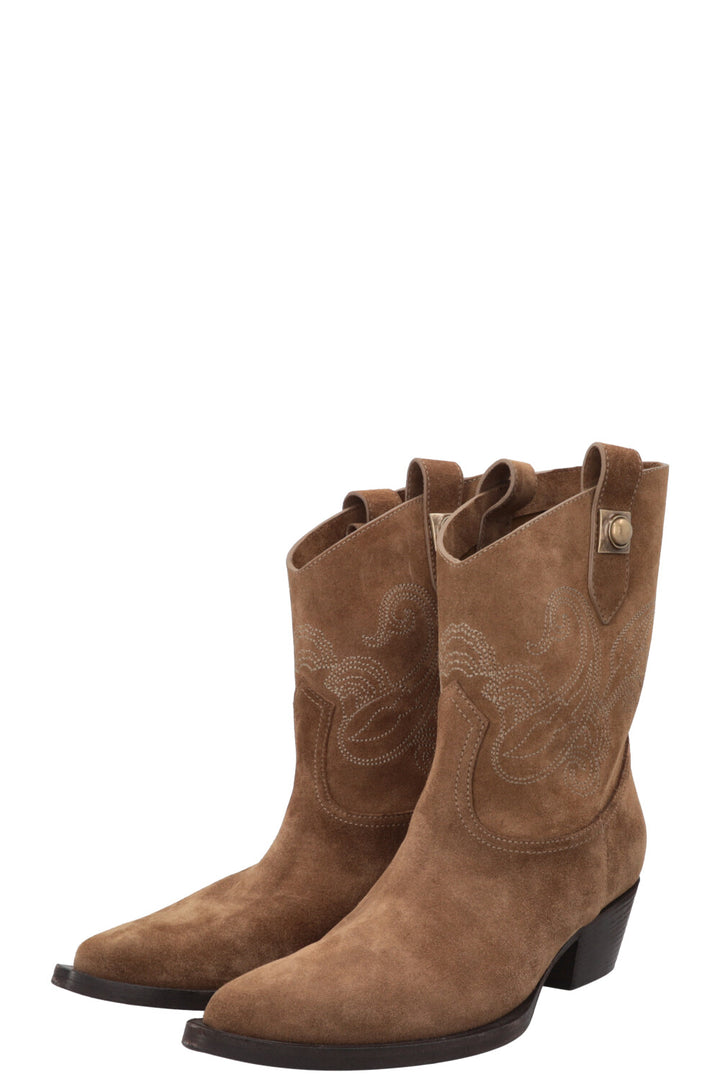ETRO Cowboy Ankle Boots Suede