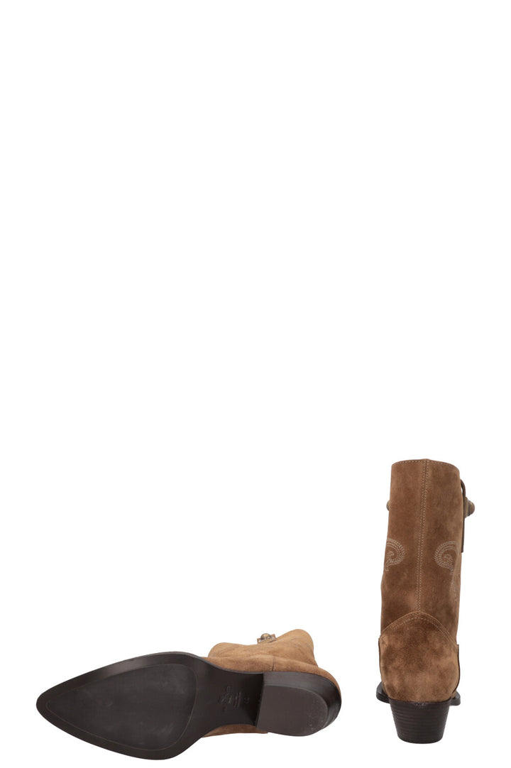 ETRO Cowboy Ankle Boots Suede