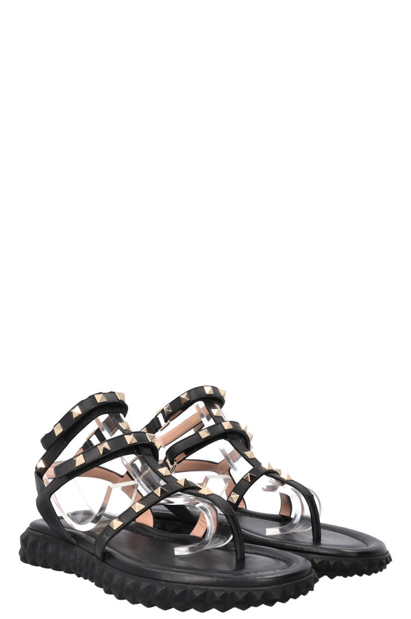 VALENTINO Rockstud Roman Sandals Black
