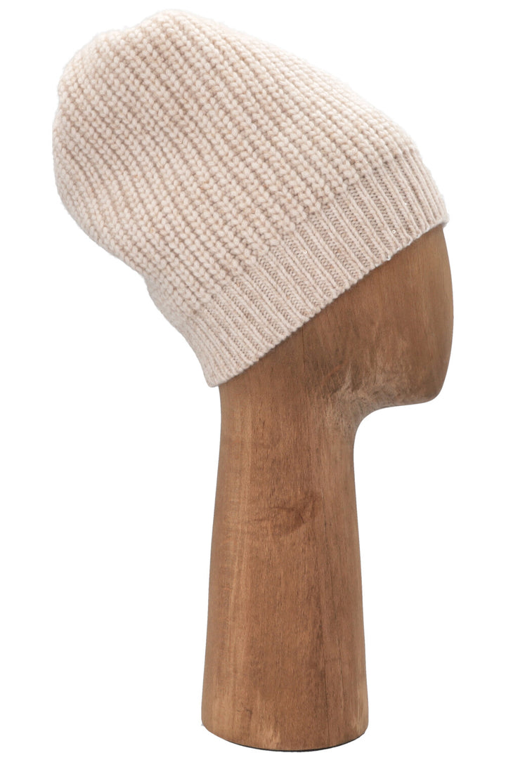 BRUNELLO CUCINELLI Sequin Knit Beanie White