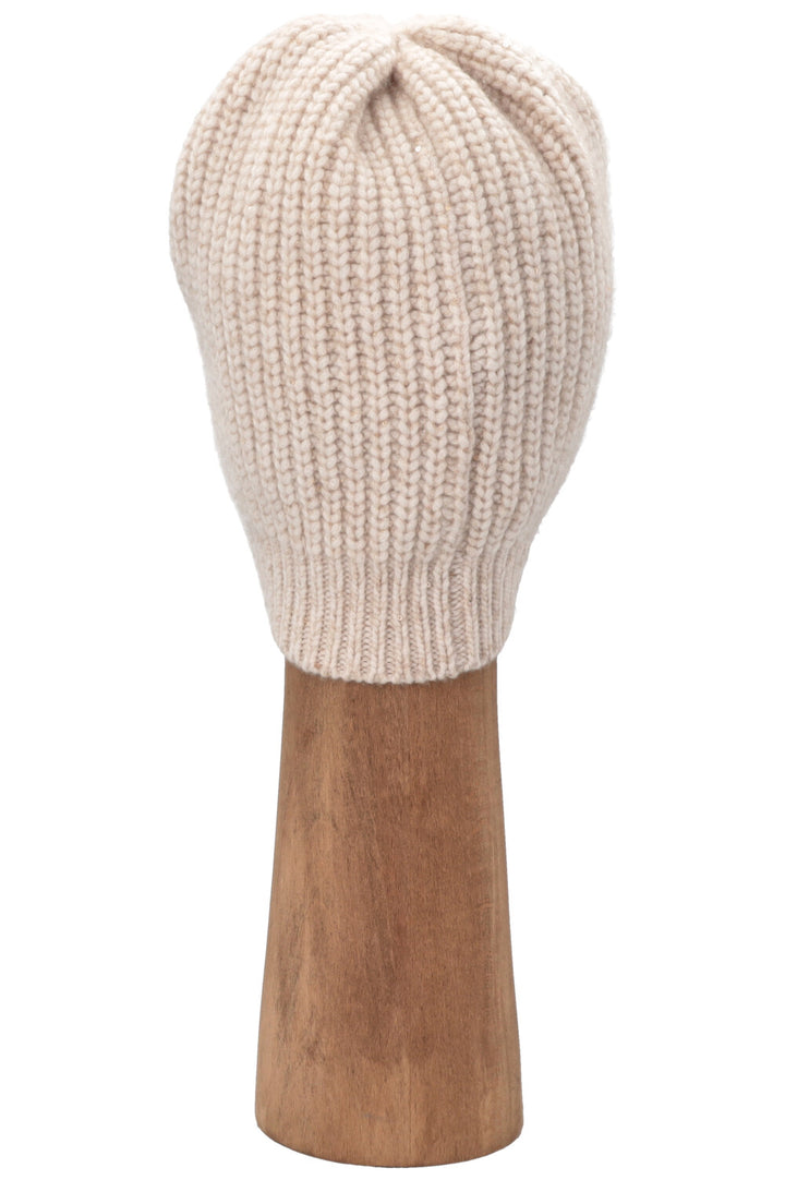 BRUNELLO CUCINELLI Sequin Knit Beanie White