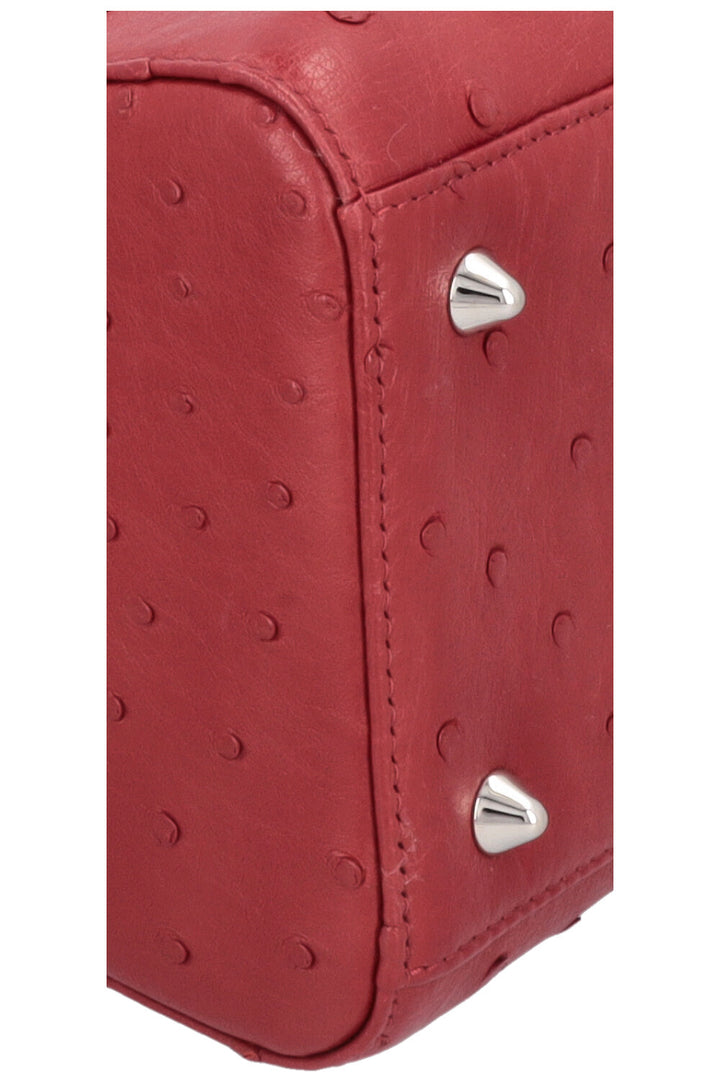 CHRISTIAN DIOR Medium Lady Dior Ostrich Red