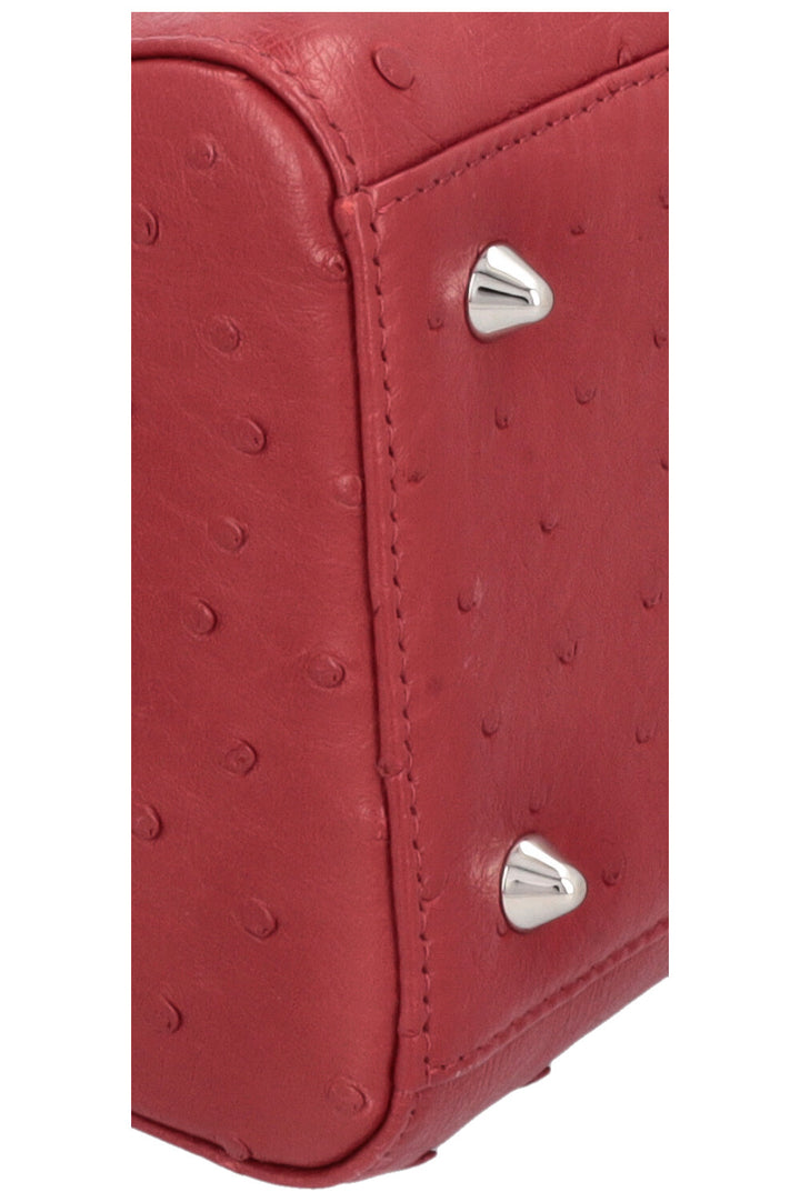 CHRISTIAN DIOR Medium Lady Dior Ostrich Red