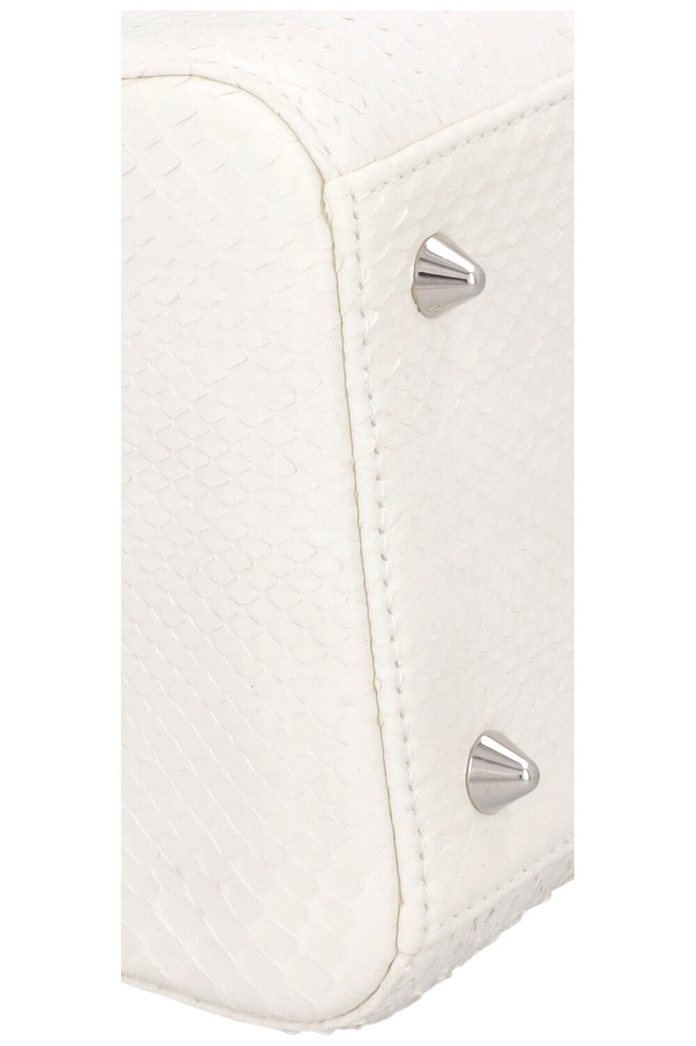 CHRISTIAN DIOR Medium Lady Dior Python White