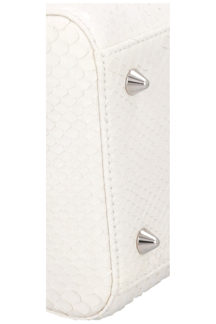 CHRISTIAN DIOR Medium Lady Dior Python White