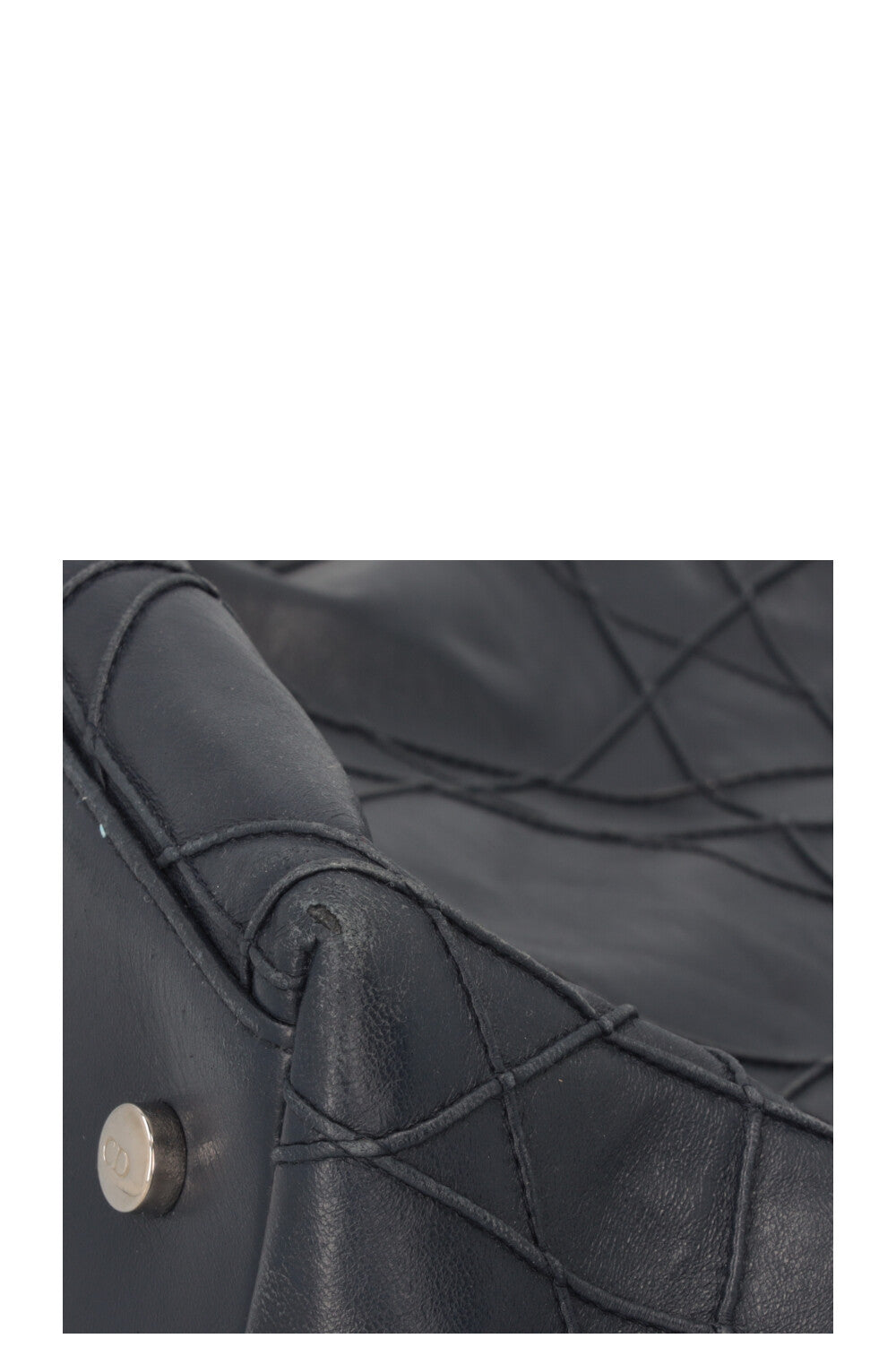 CHRISTIAN DIOR Granville Cannage Sac Cabas Marine