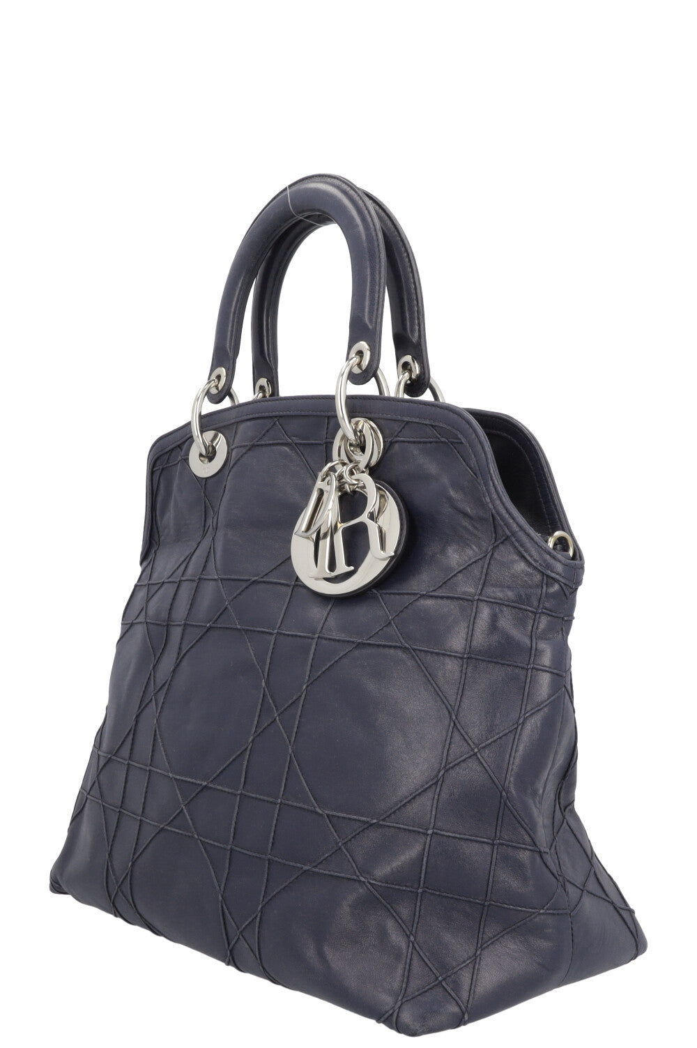 CHRISTIAN DIOR Granville Cannage Sac Cabas Marine