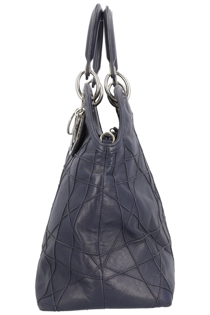 CHRISTIAN DIOR Granville Cannage Sac Cabas Marine