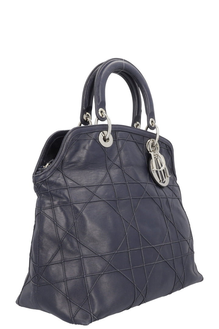 CHRISTIAN DIOR Granville Cannage Sac Cabas Marine