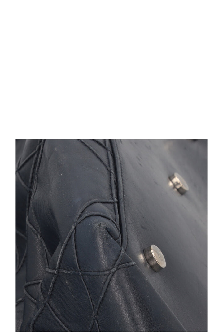 CHRISTIAN DIOR Granville Cannage Sac Cabas Marine