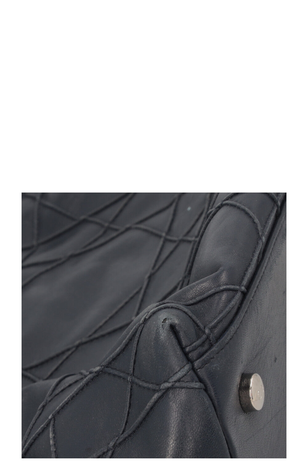 CHRISTIAN DIOR Granville Cannage Sac Cabas Marine