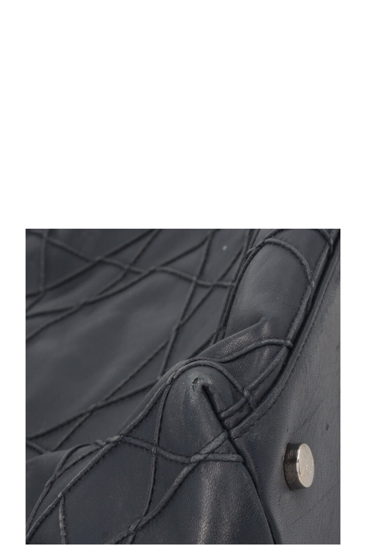 CHRISTIAN DIOR Granville Cannage Sac Cabas Marine