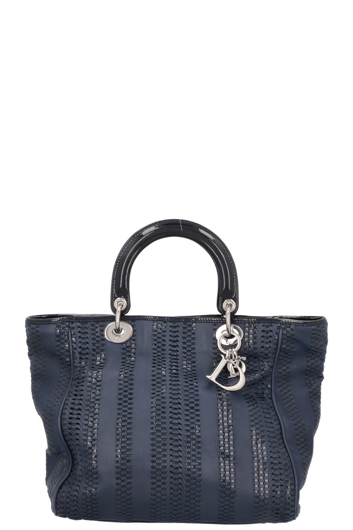 CHRISTIAN DIOR Woven Soft Lady Dior Blue