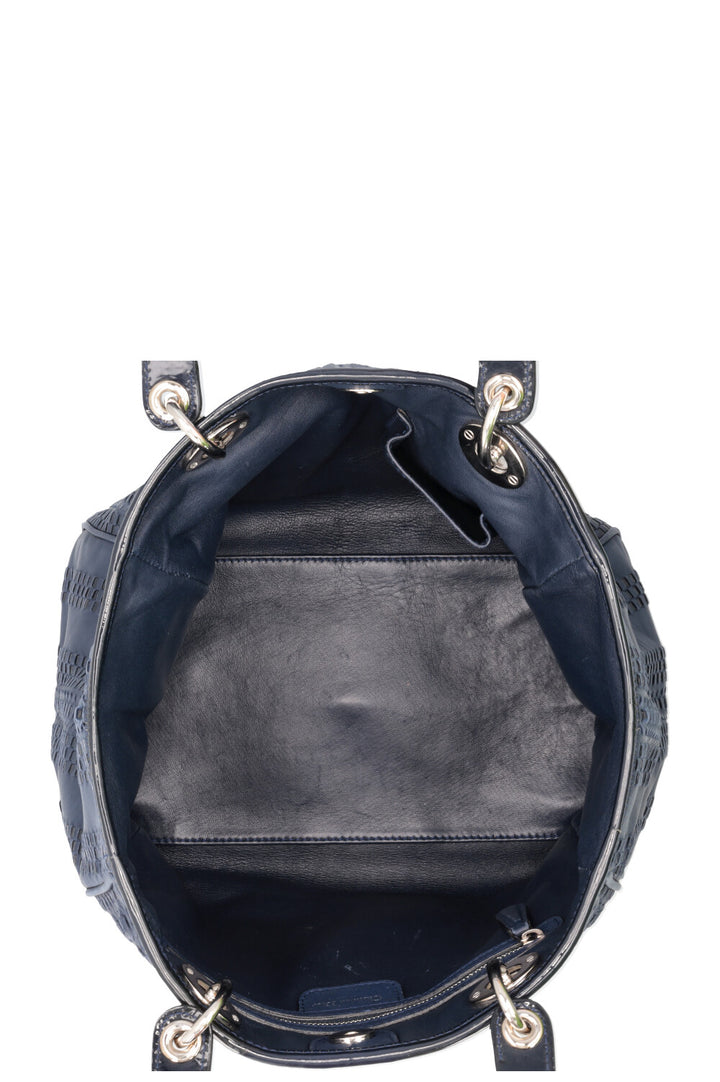 CHRISTIAN DIOR Woven Soft Lady Dior Blue