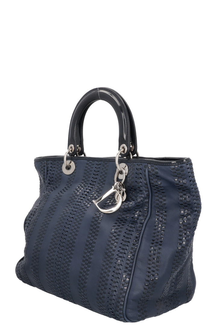 CHRISTIAN DIOR Woven Soft Lady Dior Blue