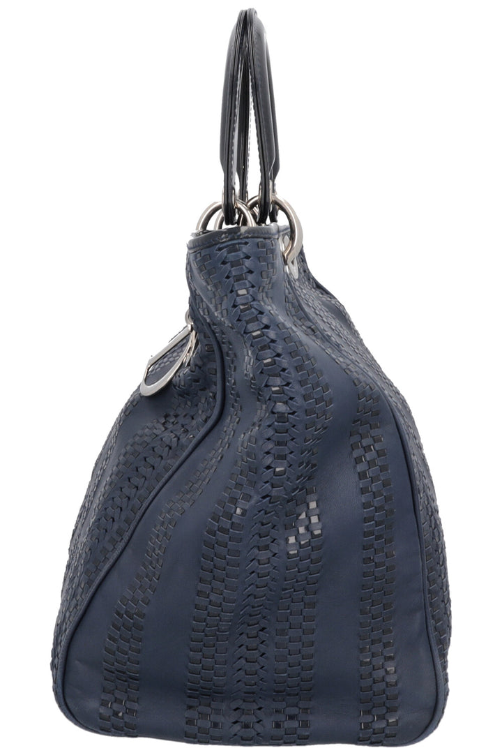 CHRISTIAN DIOR Woven Soft Lady Dior Blue