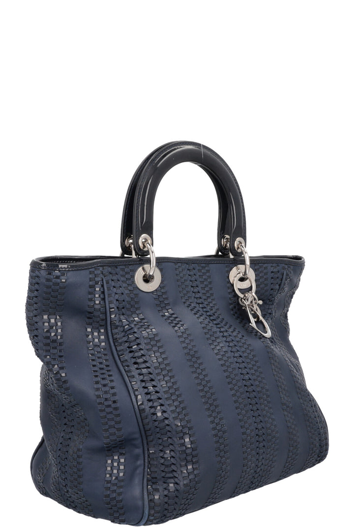 CHRISTIAN DIOR Woven Soft Lady Dior Blue